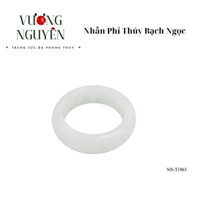 Nhẫn cẩm thạch, nhẫn phỉ thúy tự nhiên trắng ngọc, nếp băng, Myanmar. Tiệm Đá Vương Nguyên