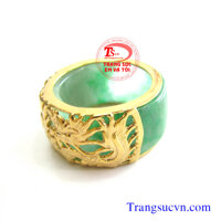 Nhẫn cẩm thạch rồng vàng