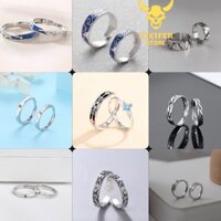 Nhẫn Cặp Bạc Nam Nữ Couple Cặp đôi Unisex Đôi Bạn Thân Trơn Đơn Giản Basic LuciferStore Titan Không Gỉ Nhẫn Đôi Tổng hợp
