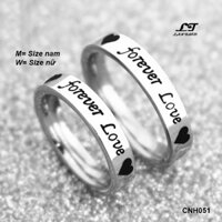 Nhẫn cặp đôi 2 trái tim Forever Love MNH051 Không đen không gỉ sét