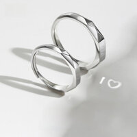 Nhẫn Cặp Đôi Chiếu Bạc S925 Không Phai Màu Niche ins Phong Cách Danh Ánh Sáng Cặp Đôi Nhẫn Nam Nữ