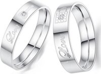 Nhẫn cặp titanium ổ khóa trái tim BHN74 - NƯ S5 NAM S7