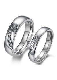 Nhẫn cặp titanium trái tim BHN71 - NƯ S6 NAM S7