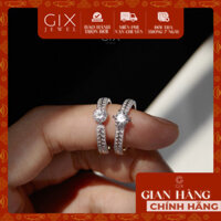 Nhẫn Cầu Hôn bạc 925  Vàng 10K Đẹp Giá Rẻ Đính Hột Xoàn Moissanite Gix Jewel