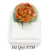 Nhẫn Chạm Hoa Mai Cam Thach Huyet CTH250 - Tặng kèm hộp đựng