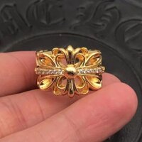 Nhẫn chéo Chrome Hearts Nam Nữ Retro Ins People Iris Cặp đôi Nhẫn