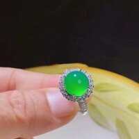 Nhẫn Chrysoprase Nhẫn Ngọc Lục Bảo Nữ