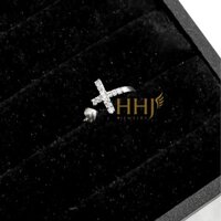 Nhẫn chữ thập thánh giá đính đá - HHJ - Bạc S95