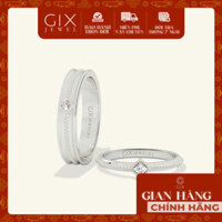 Nhẫn cưới bạc 925 full kim cương vàng tây 18k bản to đẹp uy tín Gix Jewel