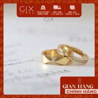 Nhẫn cưới Ribbon vô cực thiết kế vàng 14k & 18k đính full kim cương thiên nhiên Gix Jewel