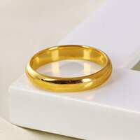 Nhẫn cưới trơn 2 chỉ mạ vàng 24k  Thái Lan  - size 8