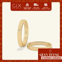 Nhẫn cưới vàng tây 18k bạc 925 đẹp tinh xảo tròn trơn khắc hoa văn độc đáo Gix Jewel