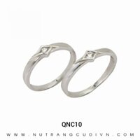Nhẫn Cưới Vàng Trắng QNC10