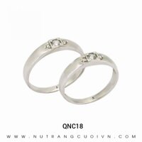 Nhẫn Cưới Vàng Trắng QNC18