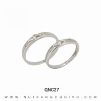 Nhẫn Cưới Vàng Trắng QNC27