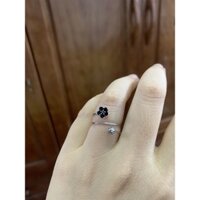 Nhẫn đá cao bạc thái chuẩn bướm hoa mai sen