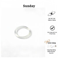Nhẫn Đá Mã Não Trắng Thiên Nhiên Thanh Lọc Năng Lượng, Bình An-Sunday
