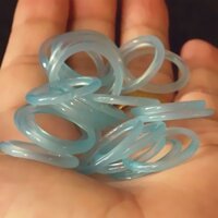 Nhẫn Đá Mã Não Tự Nhiên Siêu Mỏng Màu Xanh Dương / Hồng / Xanh Lá Đa Năng Cho Cặp Đôi