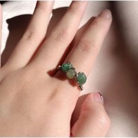 Nhẫn đá năng lượng Aventurine ( thạch anh xanh )