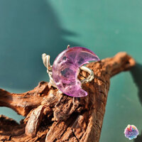 Nhẫn đá Thạch anh tím trăng khuyết ⭐️⭐️⭐️⭐️⭐️