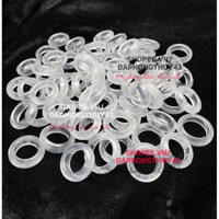 Nhẫn đa thach anh trắng trong vân ưu linh đẹp bản dày kiểm đinh