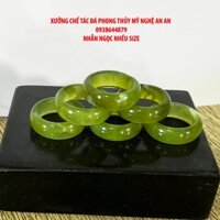 Nhẫn đá thật, ngọc thật màu xanh lạ cho mệnh Hỏa, mộc và Thủy