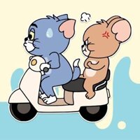 Nhãn dán che vết xước thân xe ô tô, họa tiết hoạt hình Tom và Jerry, nhãn dán xe điện dễ thương, chống nước