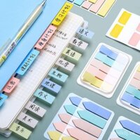 Nhãn dán chỉ báo số trang bằng phim huỳnh quang, nhãn dán thư mục sổ tay, ghi chú dán phân loại, tab chỉ mục, nhãn dán ghi nhớ