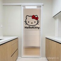 Nhãn dán cửa Hello Kitty, nhãn dán trang trí cửa ra vào nhà bếp, phòng ngủ, nhãn dán dễ thương, nhãn dán chống nước Hello Kitty cho phòng tắm