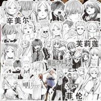 Nhãn dán Frieren: Beyond Journey's End, nghệ thuật gốc, Simmel Feronhutark, trang trí ngoại vi manga Nhật Bản, nhãn dán điện thoại nhật ký