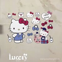 Nhãn dán gạch hoạt hình Hello Kitty, nhãn dán tường cho nhà vệ sinh, phòng tắm, trang trí nhà chống nước