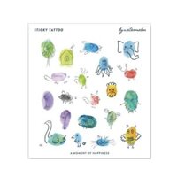 Nhãn dán hình xăm ngón tay dưa hấu A AT6