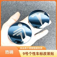 Nhãn dán kim loại logo tròn cho xe điện Ninebot 9 Logo M95C/N80C/F90/110p/NZmix