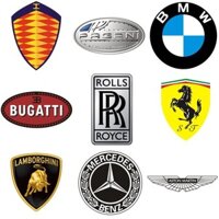 Nhãn dán logo xe Ferrari Lamborghini Maybach Rolls Royce, sửa đổi xe máy điện, decal xe hơi, chống trầy xước