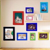 [Nhãn dán màn hình từ tính] Khung ảnh dán từ tính, khung ảnh silicone từ tính treo tường không cần khoan, nhãn dán tường khung A4 6inch