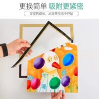 [Nhãn dán màn hình từ tính] Khung hình vuông từ tính không gây hư hại 33*66 Khung ảnh từ tính kiểu từ tính 33 Khung trưng bày tranh Trung Quốc 38 Nhãn dán tường nghệ thuật thư pháp