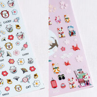 Nhãn dán móng tay Magico Iron Element phong cách Nhật Bản 5D mỏng bền dễ thương, nhãn dán nghệ thuật móng tay mờ mỏng trong suốt, nhãn dán nghệ thuật móng tay KX Series