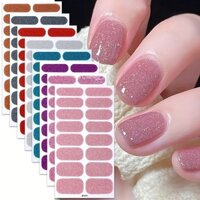 Nhãn dán móng tay mới , chống nước, màu sắc đồng nhất, màu hồng hành tây, màng sơn móng tay