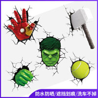 [Nhãn dán ô tô chống nước] Nhãn dán ô tô chống nước ba chiều 3D dành cho ô tô, Nhãn dán chặn vết xước sáng tạo độc đáo của Thor Hammer