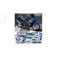 Nhãn dán tem chế Spark 135i xanh bạc cho exciter 135 2009 2010