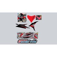 NHÃN DÁN TEM RỜI ĐEN ĐỎ CHO XE EXCITER DECAL 3 LỚP CHỐNG NƯỚC CAO CẤP