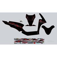 NHÃN DÁN TEM RỜI ĐEN XÁM ĐỎ CHO XE VISION DECAL 3 LỚP CHỐNG NƯỚC CAO CẤP