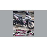NHÃN DÁN TEM RỜI EXCITER 135 LC135 TRẮNG ĐEN HỒNG CHO XE TRẮNG DECAL 3 LỚP CHỐNG NƯỚC ĐỘ BÁM DÍNH CAO