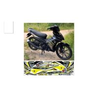 NHÃN DÁN TEM RỜI EXCITER 135 MẪU LC 135 XÁM VÀNG CHO XE ĐEN DECAL 3 LỚP CHỐNG NƯỚC ĐỘ BÁM DÍNH CAO