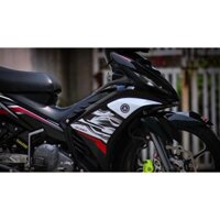 NHÃN DÁN TEM RỜI EXCITER 135 LC135 TRẮNG ĐỎ ĐEN CHO XE ĐEN DECAL 3 LỚP CHỐNG NƯỚC ĐỘ BÁM DÍNH CAO