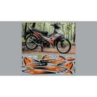 NHÃN DÁN TEM RỜI EXCITER 135 2010 ĐEN CAM CHO XE BẠC ĐEN DECAL 3 LỚP CHỐNG NƯỚC ĐỘ BÁM DÍNH CAO