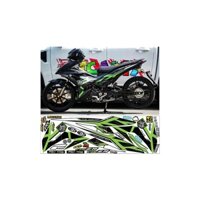 NHÃN DÁN TEM RỜI EXCITER 150 MẪU MX KING ĐEN XANH CHO XE ĐEN DECAL 3 LỚP CHỐNG NƯỚC ĐỘ BÁM DÍNH CAO