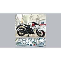 NHÃN DÁN TEM RỜI EXCITER 155 XÁM ĐEN CHO XE TRẮNG DECAL 3 LỚP CHỐNG NƯỚC ĐỘ BÁM DÍNH CAO
