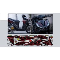 NHÃN DÁN TEM RỜI LỬA ĐỎ CHO XE VARIO DECAL 3 LỚP CHỐNG NƯỚC CAO CẤP