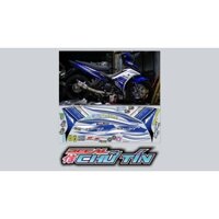 NHÃN DÁN TEM RỜI TRẮNG XANH CHO XE EXCITER DECAL 3 LỚP CHỐNG NƯỚC CAO CẤP